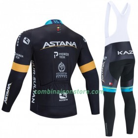 Combinaison Cycliste M/L + Collant à Bretelles 2020 Astana Pro Team N002